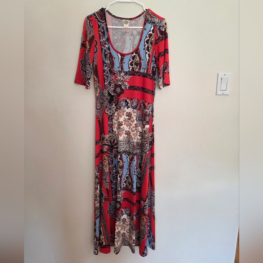 24/7 Comfort Patterned Maxi Dress L